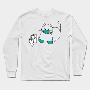 Corona Cat Aqua Long Sleeve T-Shirt